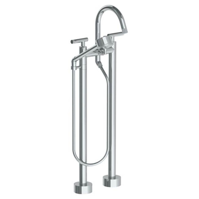 Watermark - Floor Standing Bath Set with Hand Shower - Vintage Copper