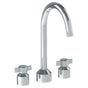 Watermark - Deck Mounted 3 Hole Bath set with Gooseneck Spout - Vintage Copper
