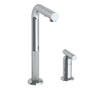 Watermark - Deck Mounted 2 Hole Square Top Prep Faucet with Pull Out Spray - Vintage Copper