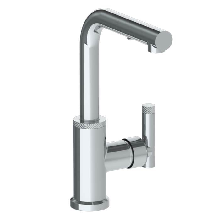 Watermark - Deck Mounted 1 Hole Square Top Prep Faucet with Pull Out Spray - Vintage Copper