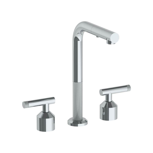 Watermark - Deck Mounted 3 Hole Square Top Prep Faucet with Pull Out Spray - Vintage Copper