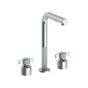 Watermark - Deck Mounted 3 Hole Square Top Prep Faucet with Pull Out Spray - Vintage Copper