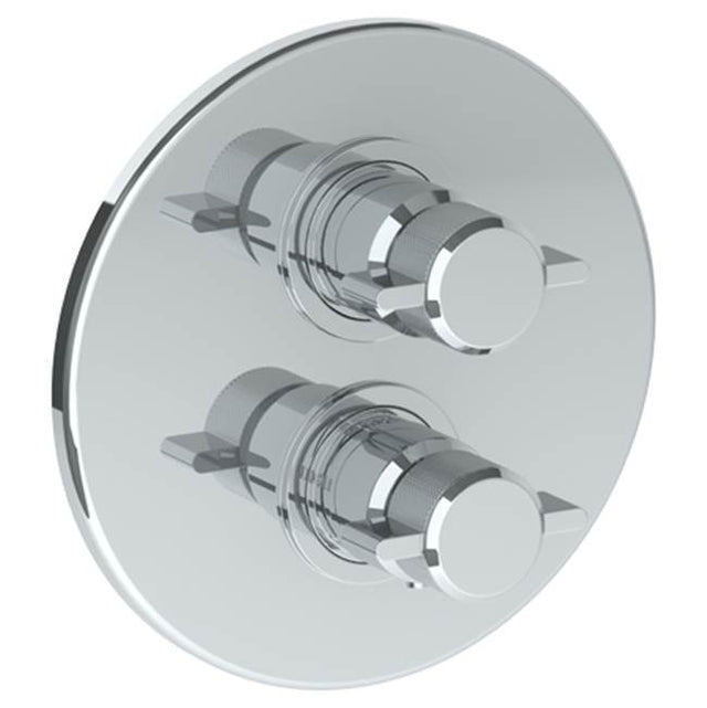 Watermark - Wall Mounted Thermostatic Shower Trim with built-in control, 7 1/2'' dia. - Vintage Copper