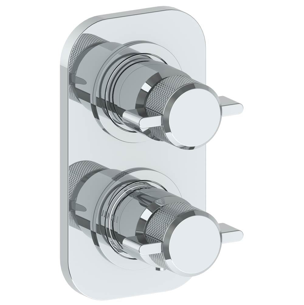 Watermark - Wall Mounted Mini Thermostatic Shower Trim with built-in control, 3 1/2'' - Vintage Copper