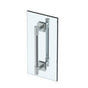 Watermark - Sense 6'' double shower door pull/ glass mount towel bar - Pewter