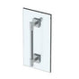 Watermark - Sense 12'' Shower Door Pull  With Knob / Glass Mount Towel Bar with Hook - Vintage Copper