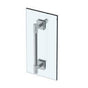 Watermark - Sense 18'' Shower Door Pull  With Knob / Glass Mount Towel Bar with Hook - Vintage Copper