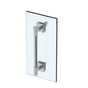 Watermark - Sense 6'' Shower Door Pull  With Knob / Glass Mount Towel Bar with Hook - Vintage Copper