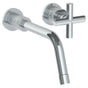Watermark - Wall Mounted 2 Hole Lavatory Set with 8 3/4'' Spout - Vintage Copper