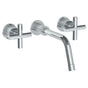 Watermark - Wall Mounted 3 Hole Lavatory Set with 8 3/4'' Spout - Vintage Copper