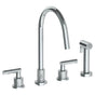 Watermark - Deck Mounted 4 Hole Kitchen Set - Includes Side Spray - Vintage Copper
