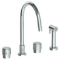 Watermark - Deck Mounted 4 Hole Kitchen Set - Includes Side Spray - Vintage Copper