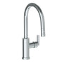 Watermark - Deck Mounted 1 Hole Gooseneck Kitchen Faucet with Pull Down Spray - Low Spout - Vintage Copper