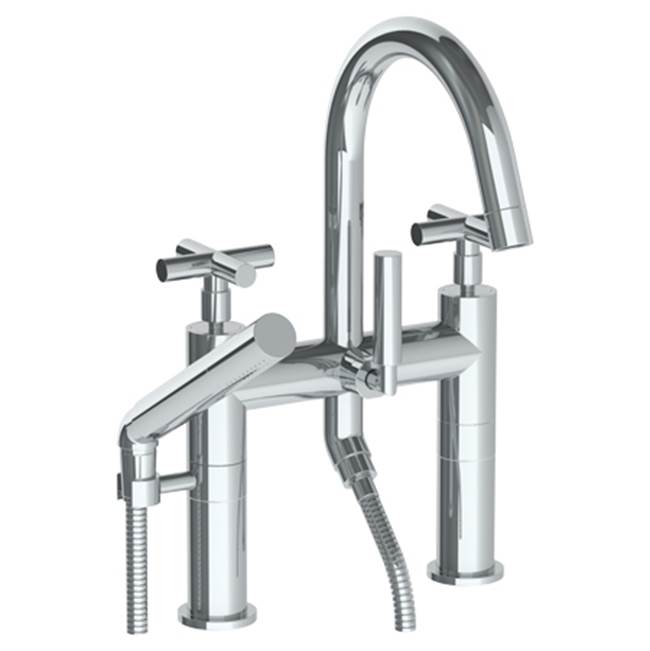 Watermark - Deck Mounted Exposed Bath Set with Hand Shower - Vintage Copper