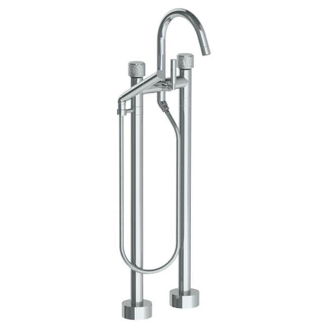 Watermark - Floor Standing Bath Set with Slim Hand Shower - Vintage Copper
