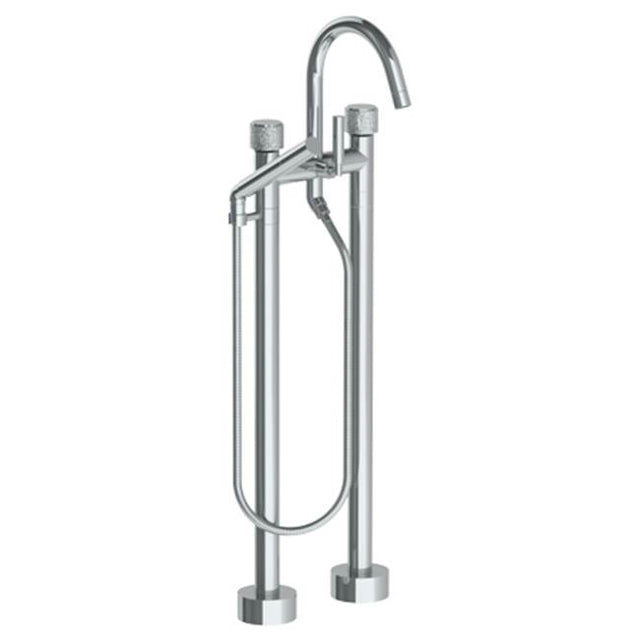 Watermark - Floor Standing Bath Set with Slim Hand Shower - Vintage Copper