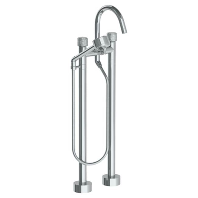 Watermark - Floor Standing Bath Set with Hand Shower - Vintage Copper