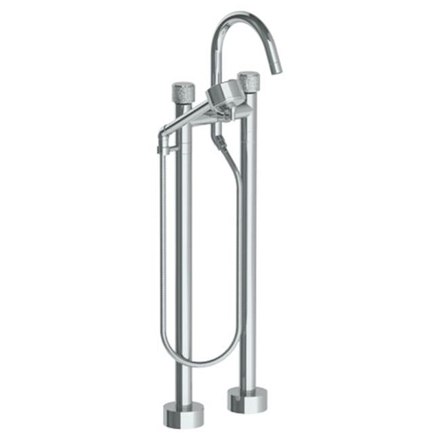 Watermark - Floor Standing Bath Set with Hand Shower - Vintage Copper