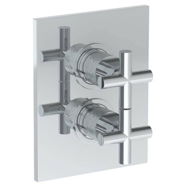 Watermark - Wall Mounted Thermostatic Shower Trim with built-in control, 6 1/4'' X 8'' - Vintage Copper