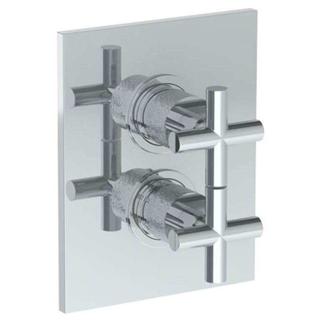 Watermark - Wall Mounted Thermostatic Shower Trim with built-in control, 6 1/4'' X 8'' - Vintage Copper