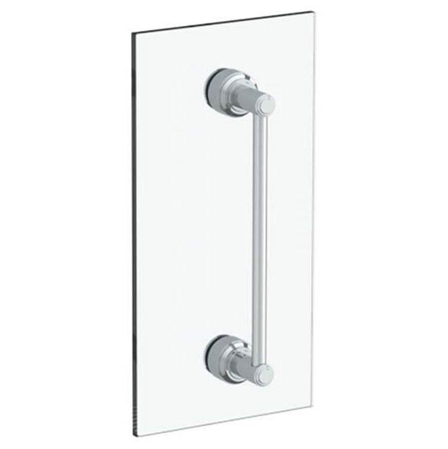 Watermark - Transitional 12'' shower door pull/ glass mount towel bar - Vintage Copper