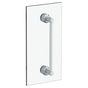 Watermark - Transitional 12'' shower door pull/ glass mount towel bar - Vintage Copper