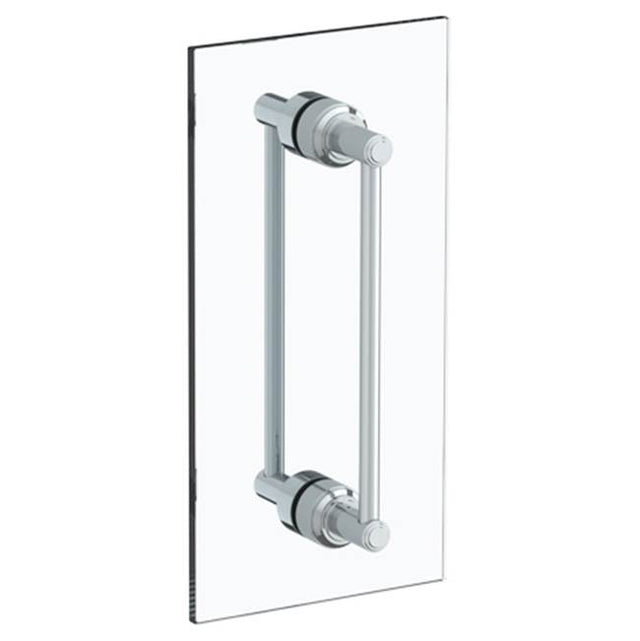 Watermark - Transitional 6'' double shower door pull/ glass mount towel bar - Vintage Copper