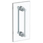 Watermark - Transitional 6'' double shower door pull/ glass mount towel bar - Vintage Copper