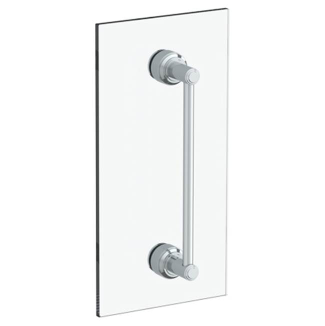 Watermark - Transitional 24'' shower door pull/ glass mount towel bar - Vintage Copper