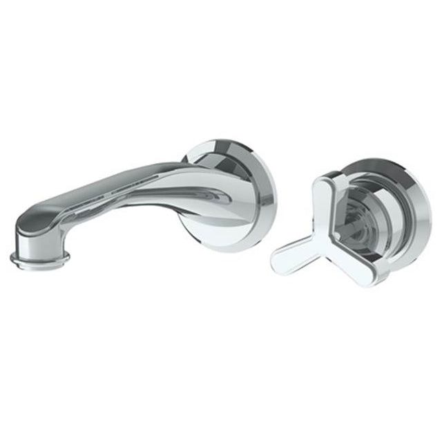 Watermark - Wall Mounted 2 Hole Lavatory Set with 8'' CTC Spout - Vintage Copper