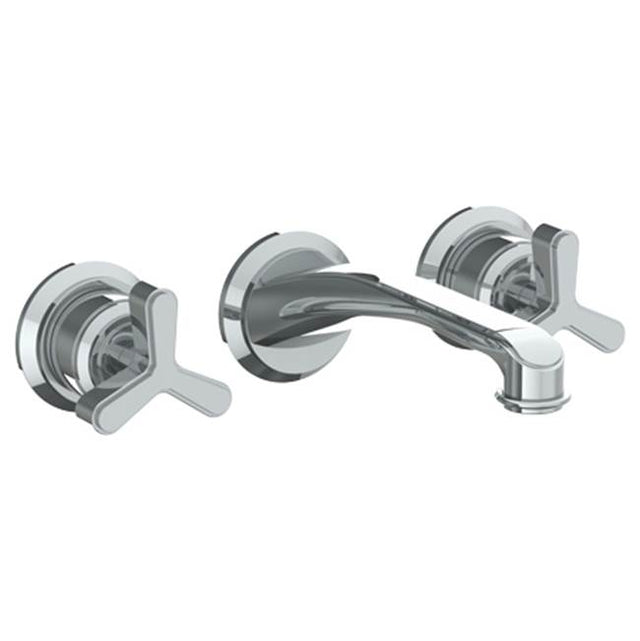 Watermark - Wall Mounted 3 Hole Lavatory Set with 8'' CTC Spout - Vintage Copper