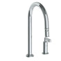 Watermark - Deck Mounted 2 Hole Gooseneck Kitchen Faucet with Pull Down Spray - Vintage Copper