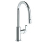 Watermark - Deck Mounted 1 Hole Gooseneck Kitchen Faucet with Pull Down Spray - High Spout - Vintage Copper