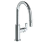 Watermark - Deck Mounted 1 Hole Gooseneck Kitchen Faucet with Pull Down Spray - Low Spout - Vintage Copper