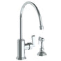 Watermark - Deck Mounted 2 Hole Kitchen Set with Extended Spout- Includes Side Spray - Vintage Copper