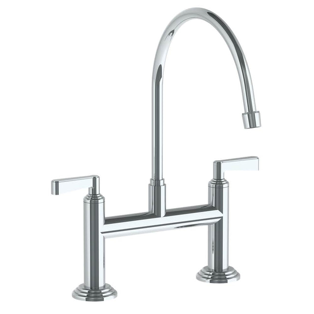 Watermark - Deck Mounted Bridge Kitchen Faucet with Extended Spout - Vintage Copper
