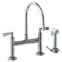 Watermark - Deck Mounted Bridge Kitchen Faucet with Independent Side Spray - Vintage Copper
