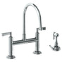 Watermark - Deck Mounted Bridge Kitchen Faucet with Independent Side Spray - Vintage Copper