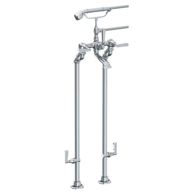 Watermark - Floor Standing Bath Set with Hand Shower - Vintage Copper
