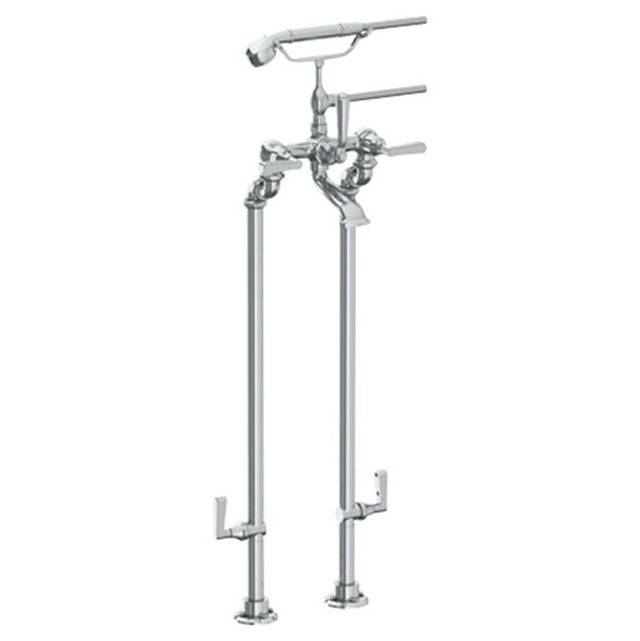 Watermark - Floor Standing Bath Set with Hand Shower - Vintage Copper