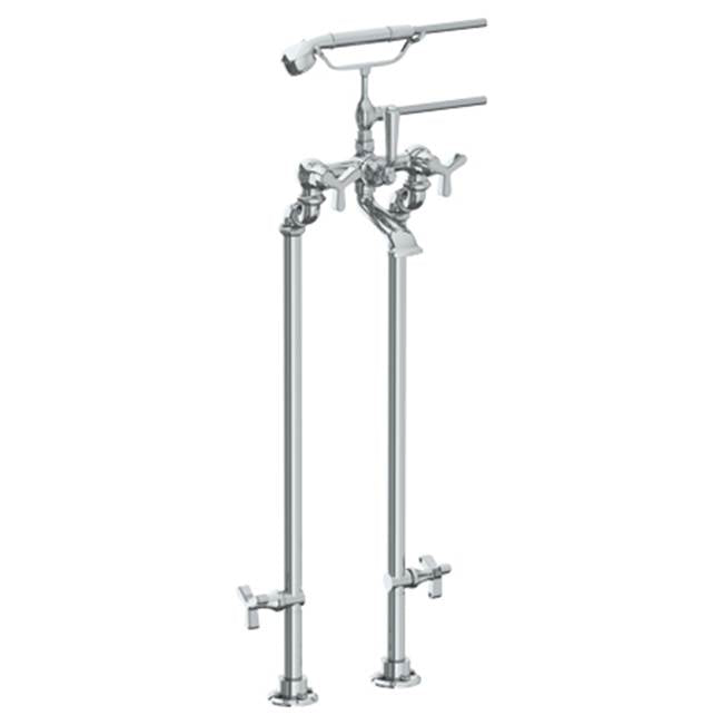 Watermark - Floor Standing Bath Set with Hand Shower - Vintage Copper