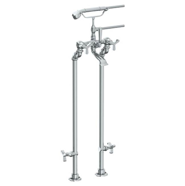 Watermark - Floor Standing Bath Set with Hand Shower - Vintage Copper