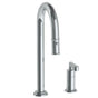 Watermark - Deck Mounted 2 Hole Gooseneck Prep Faucet with Pull Down Spray - Vintage Copper