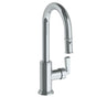 Watermark - Deck Mounted 1 Hole Gooseneck Prep Faucet with Pull Down Spray - Vintage Copper