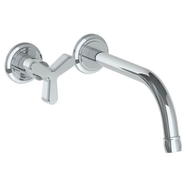 Watermark - Wall Mounted 2 Hole Lavatory Set with 8 1/8'' CTC Spout - Vintage Brass
