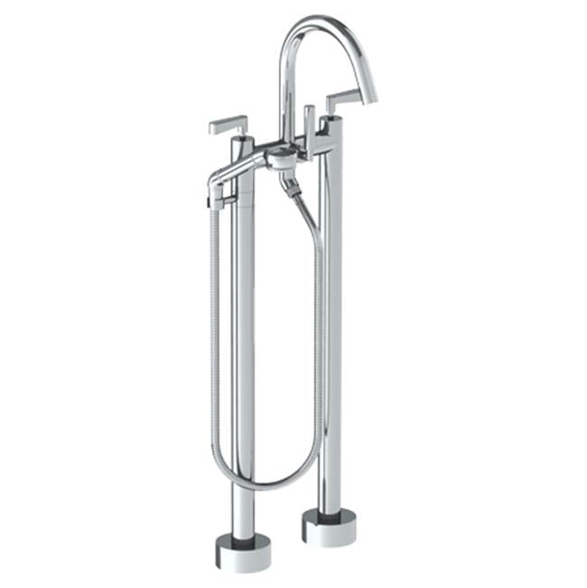 Watermark - Floor Standing Bath Set with Hand Shower - Vintage Copper