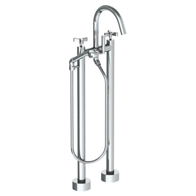 Watermark - Floor Standing Bath Set with Hand Shower - Vintage Copper