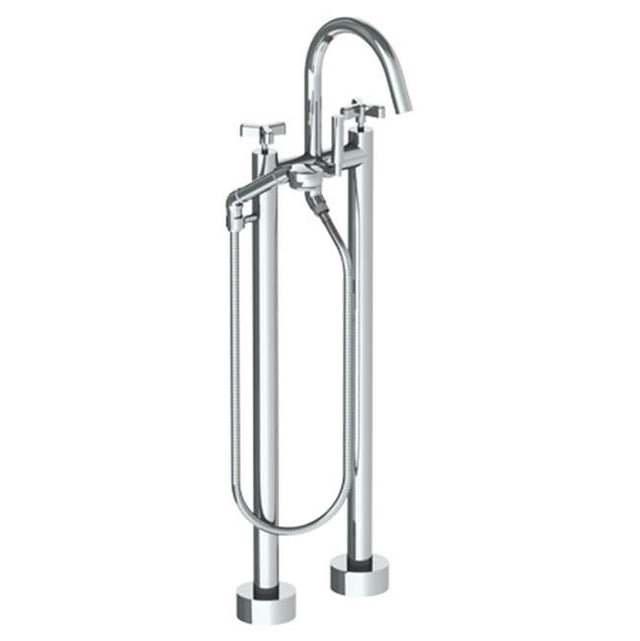 Watermark - Floor Standing Bath Set with Hand Shower - Vintage Copper
