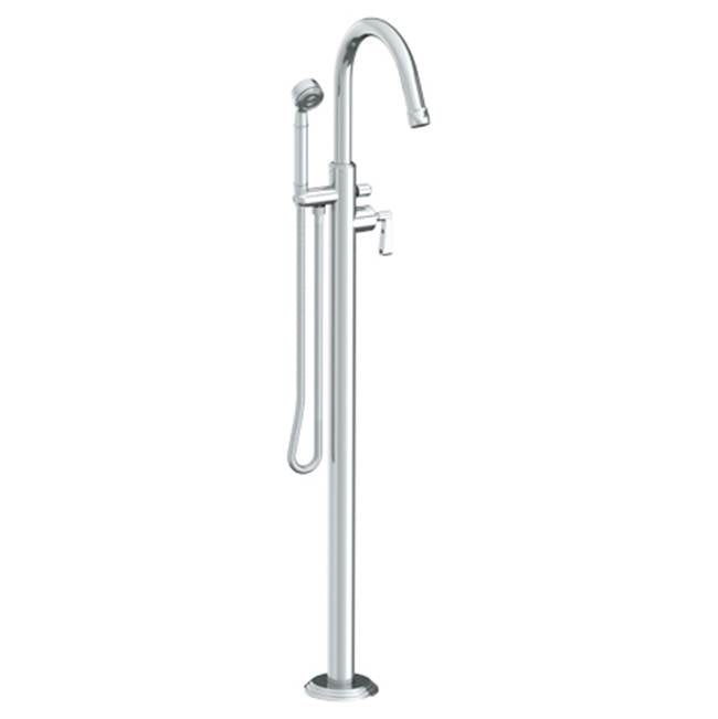 Watermark - Single Hole Floor Standing Bath Set with Hand Shower - Vintage Copper