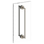 Watermark - Brooklyn 6'' Double Shower Door Pull / Glass Mount Towel Bar - Vintage Copper